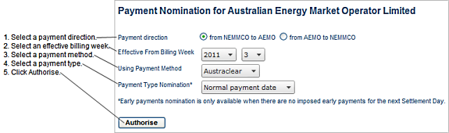 View Payment Nominations